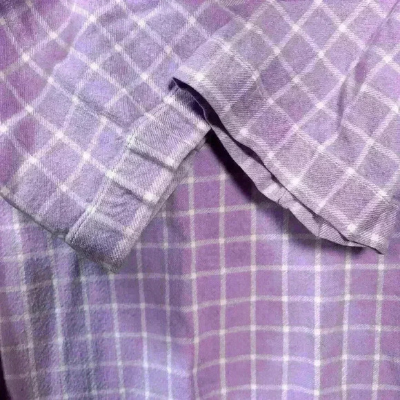 CABERNET SLEEPWEAR Purple ¾ Sleeve Long Super Cozy Flannel Nightgown Women L - Picture 9 of 10
